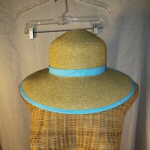 Sun 'N' Sand Tan and Blue Straw Hat